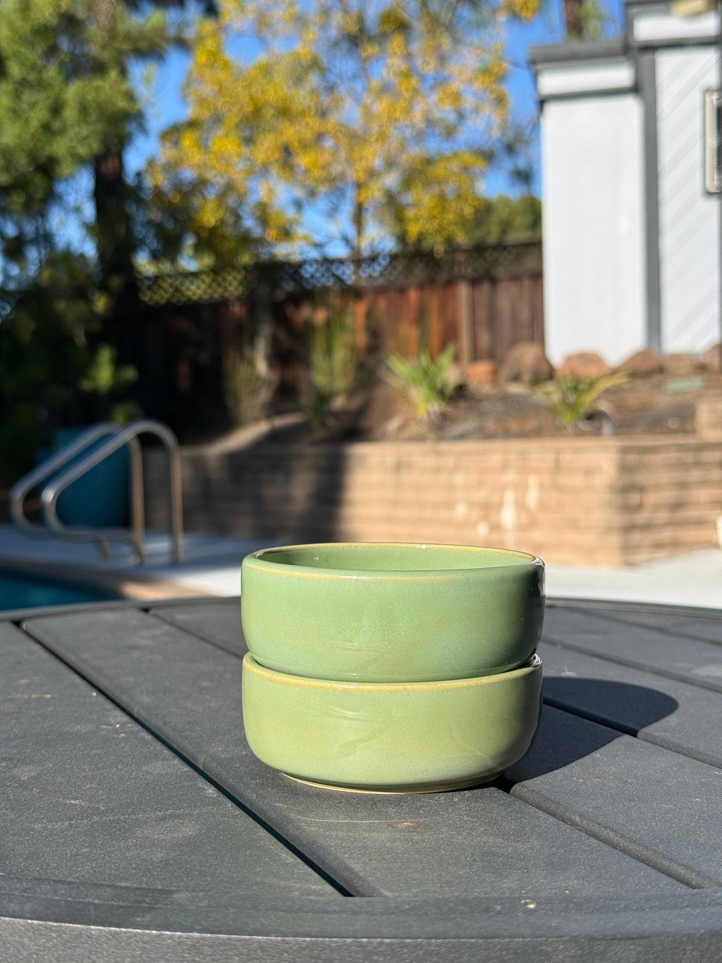 Set of 2 Snack Bowls - Green