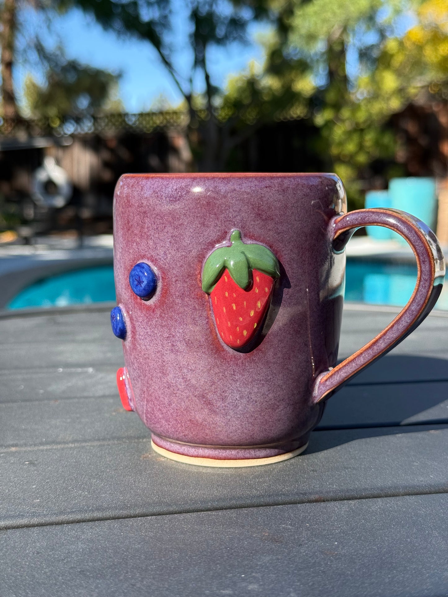 Purple 3D Berries Mug