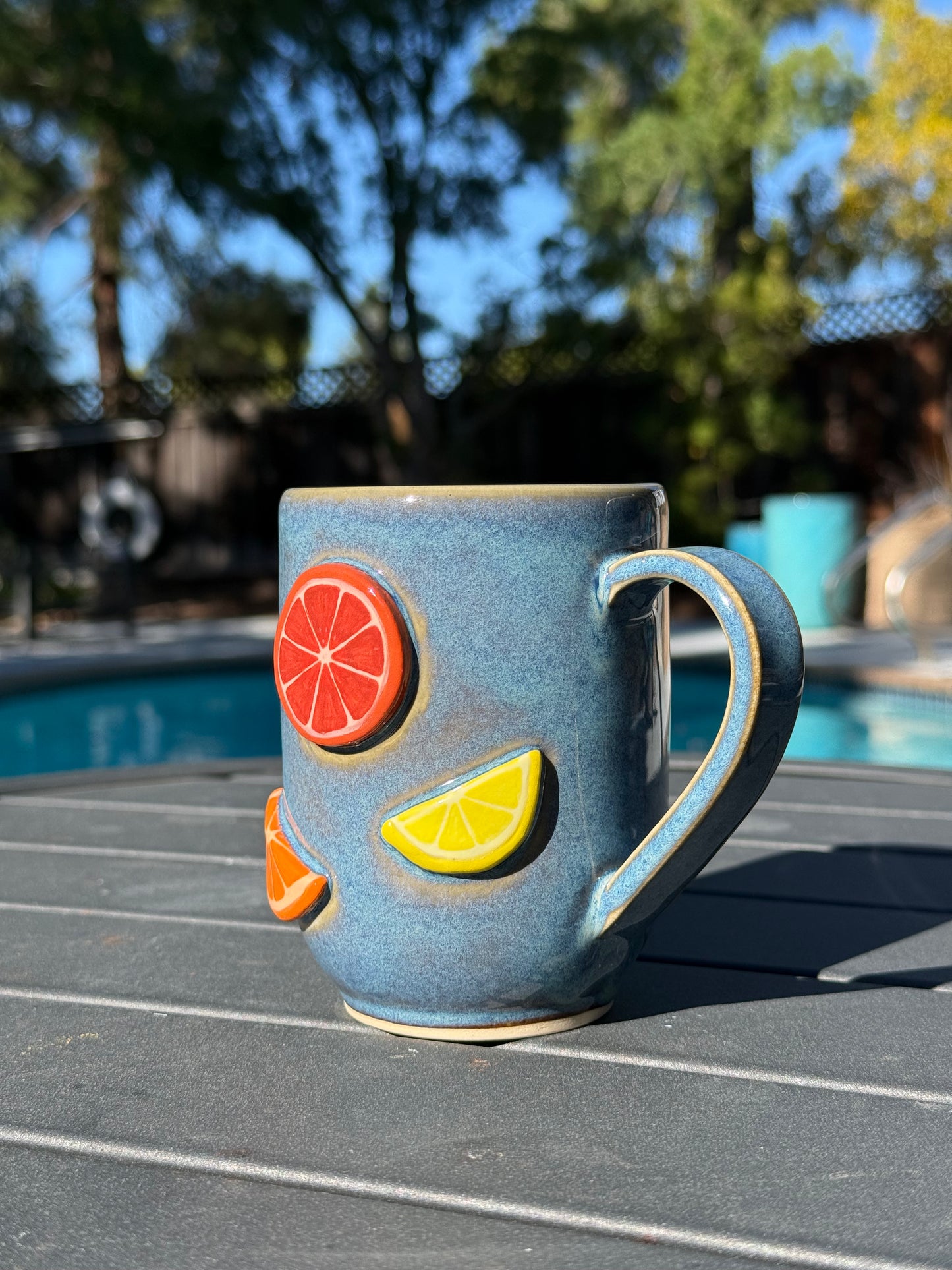 Blue 3D Citrus Mug