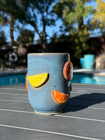 Blue 3D Citrus Mug