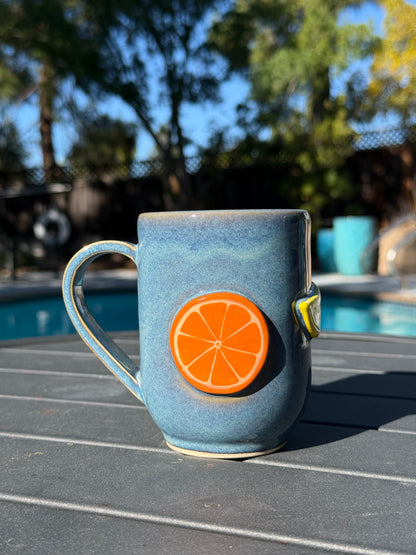 Blue 3D Citrus Mug