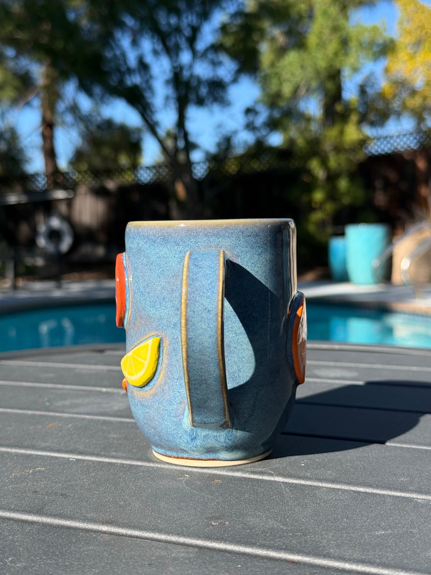 Blue 3D Citrus Mug