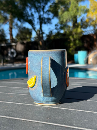 Blue 3D Citrus Mug