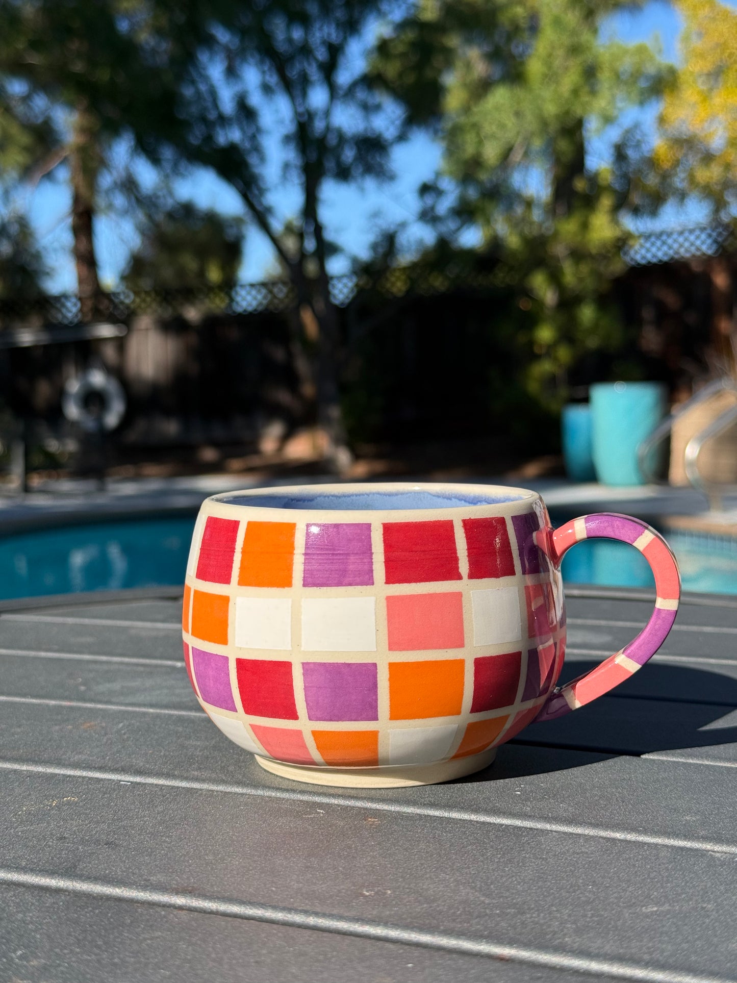 Checkered Bowl Mug