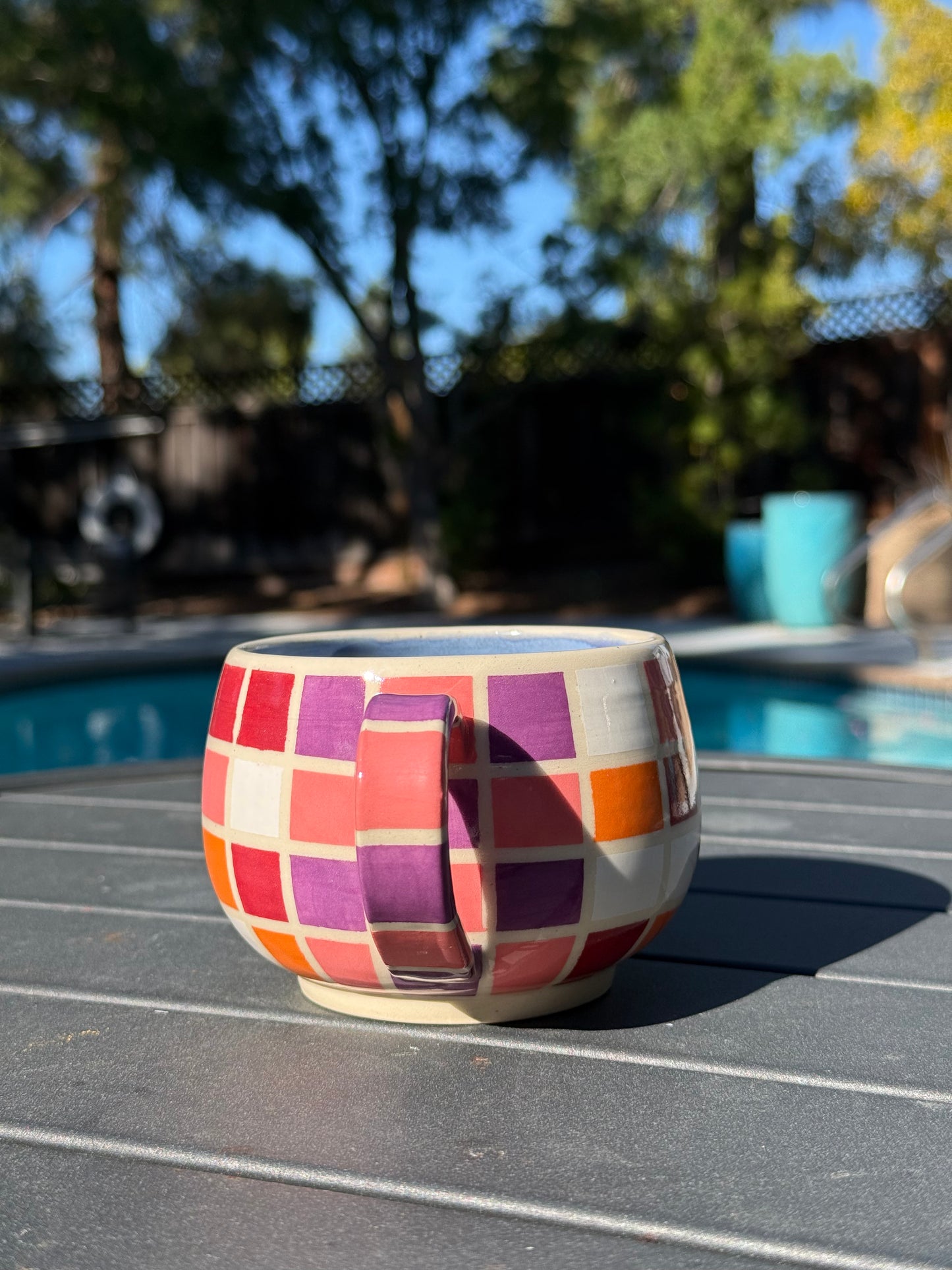 Checkered Bowl Mug