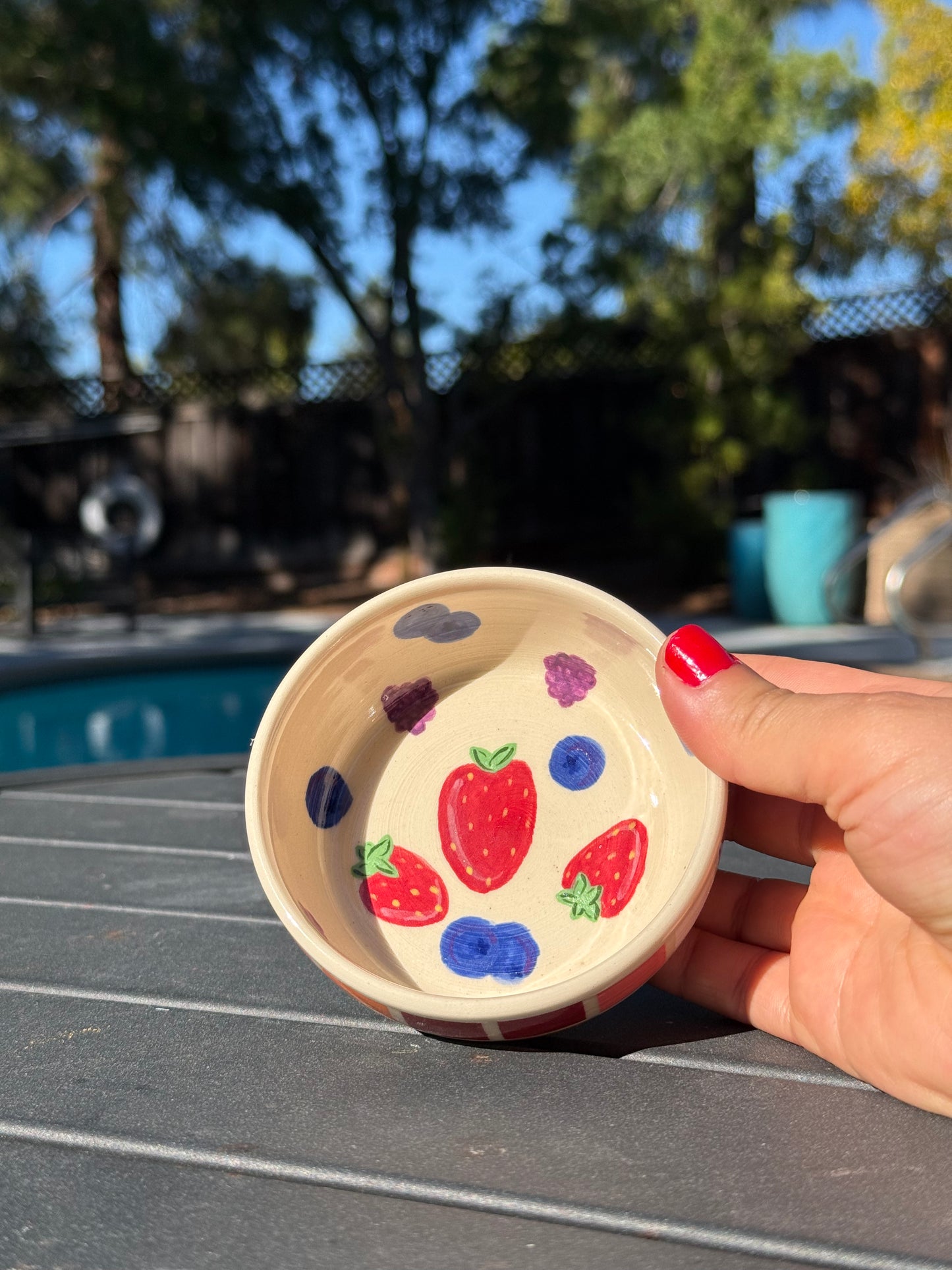 Checker Fruit Snack Bowl