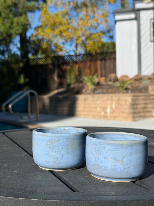Set of 2 Small Cups - Light Blue