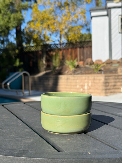 Set of 2 Snack Bowls - Green